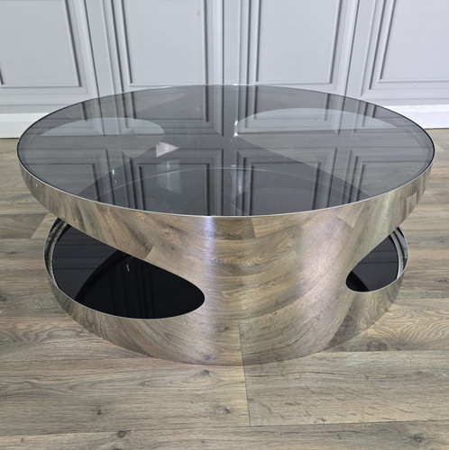 Retro coffee table - table, smoked
