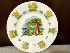 Vintage GÖTZ Plate Children Easter Bunny with Daffodils Easter Decors Kitchen Utensils