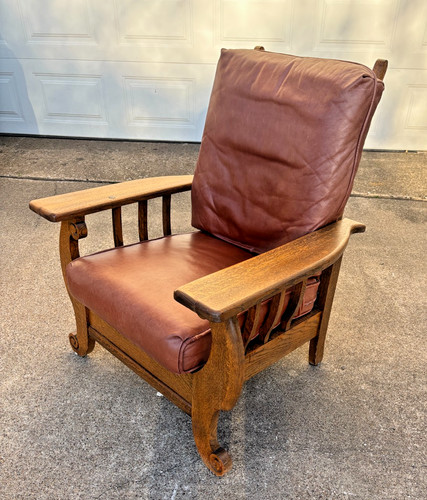 Antique mission oak - mission, chair