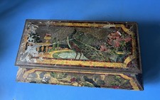 Rare Antique Peek Frean & Co Peacock Box Biscuit Tin (circa 1906 V&A Museum)