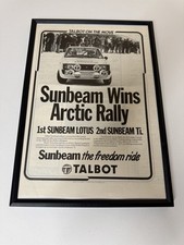 Framed Original Talbot Sunbeam