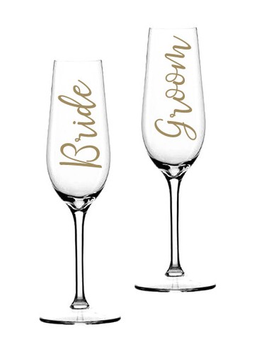 Bride groom vinyl decal - -,