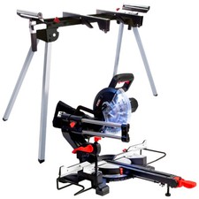Excel 216mm Sliding Mitre Saw 240V/1700W with LED Light & Universal Leg Stand