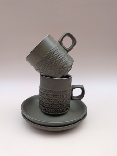 Vintage denby chevron - chevron, pair