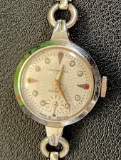 VINTAGE 1950'S INGERSOLL LADIES WATCH,  12CT ROLLED GOLD CHAIN, MADE IN GB.