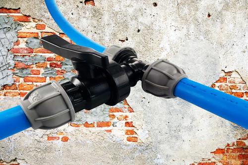 Mdpe water pipe tee with - water,