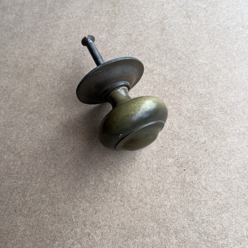 Solid brass round door knob - brass,