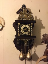 vintage 1970s dutch weight driven chiming wall clock