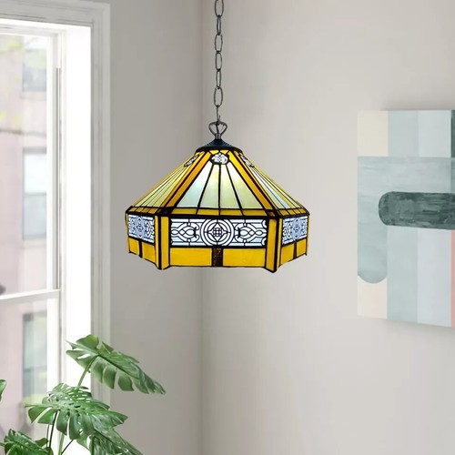 Hexagon style tiffany pendant - hexagon,
