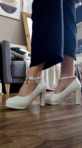 White platform high heels - platform,