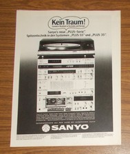 Rare Advertising Vintage SANYO PLUS Series 35 & 55 HiFi System - Not a Dream! 1979