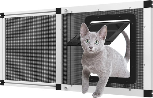 Adjustable cat window screen - cat,