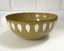 Vintage Mid Century CatherineHolm Enamel Lotus Bowl Butterscotch Scandinavian