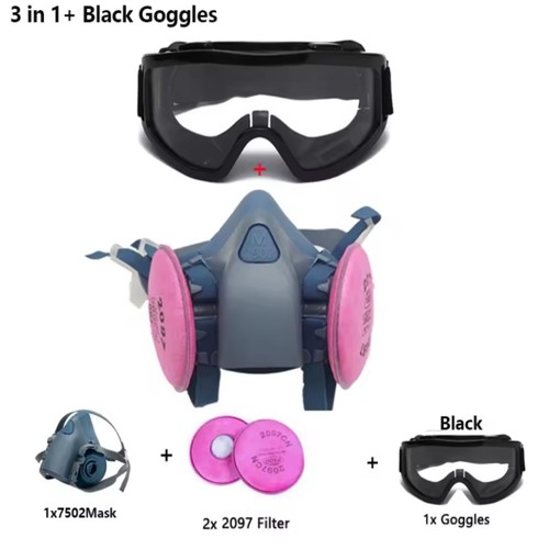 Half face respirator mask - 3m,