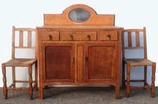 Small Sized Art Deco / Arts And Crafts Cotswold Style Light Oak Sideboard