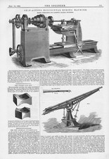 SCHISCHKAR & HARRISON Halifax Horizontal Boring Machine Antique Print 1884