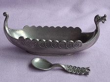 Vintage TINN Pewter Viking