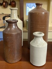 Old Antique Collection Of Salt Glazed Stoneware Bottles
