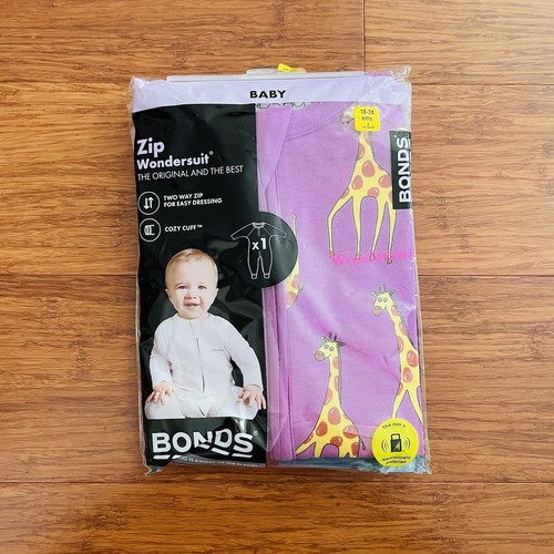 Bonds baby purple giraffe zip - baby,