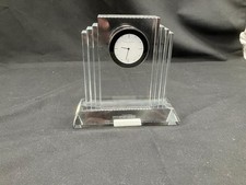 Galway Living Jazz Medium Clock - 5" tall - Sylish Glass Mantal Clock