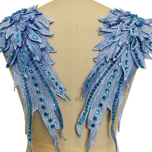 Beaded wings applique trim - beaded,