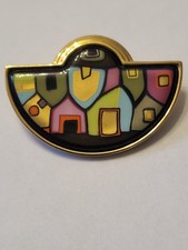 M.Frey Willi Pendant Century Water Vienna Fire Enamel 18K Gold Plated
