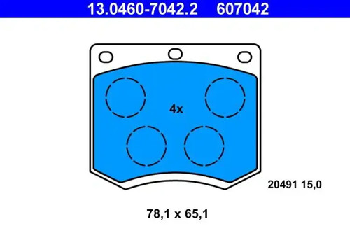 Brake pads 0460 7042 - pads, 13.0460-7042.2