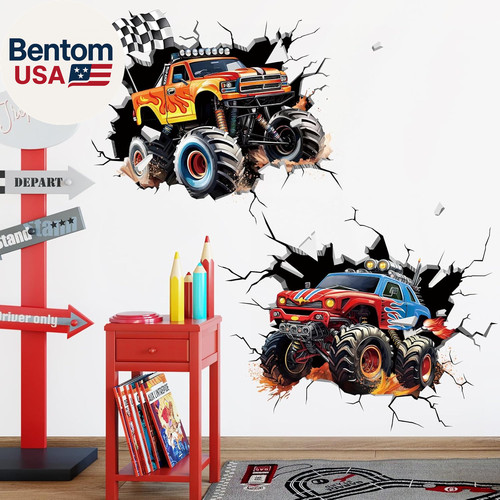 Large racing cars wall - 3d,
