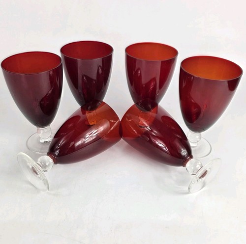 Set ruby red glass wine - of,