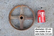 old vintage cast iron wheel - 22 cm - FREE DELIVERY