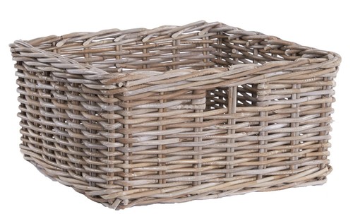 Wicker storage basket shelf - basket,