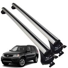 Suzuki Grand Vitara 05-15, Flush Rail Aluminium Roof Rack Cross Bars Set Aero