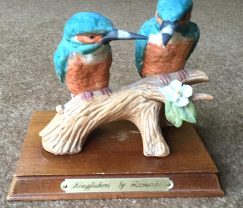 Vintage ornament kingfishers - ornament,