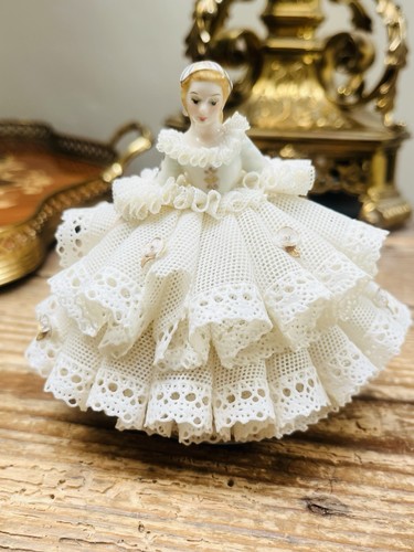 Irish dresden lace figurine - irish,