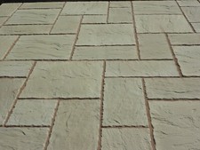 10SQM BUFF GARDEN PATIO PAVING SLABS FLAGS STONE CONCRETE (DELIVERY EXCEPTIONS)
