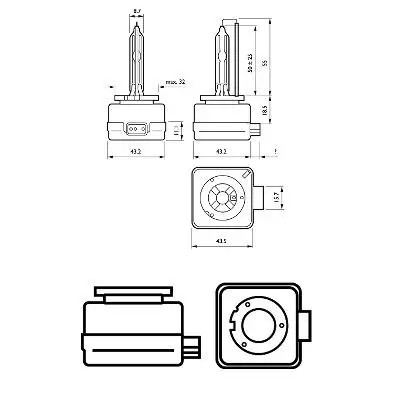 Bulb pk32d d1s gas - bulb, pk32d-2