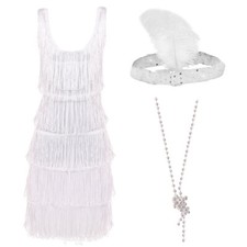 1920'S DELUXE WHITE FLAPPER