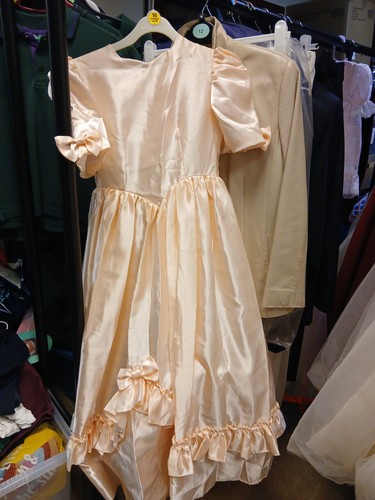 Satin bridesmade dress - dress, child