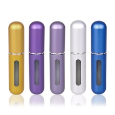 5 Pcs Perfume Atomizer 5ML Refillable Empty Spray Bottle Mini Pocket Perfumes UK