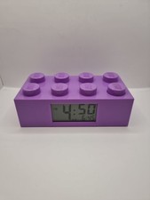 LEGO Friends Brick Alarm Clock Purple 12/24 Hour, 2010 Official Product 7.5"