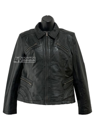 Ladies real leather jacket - ladies,