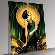 Art Deco Flapper Lady Roaring
