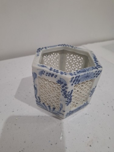 Chinese antique blue lattice - antique,