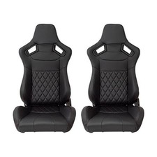 LAND ROVER DEFENDER SPORTS FRONT SEATS PAIR IN BLACK 