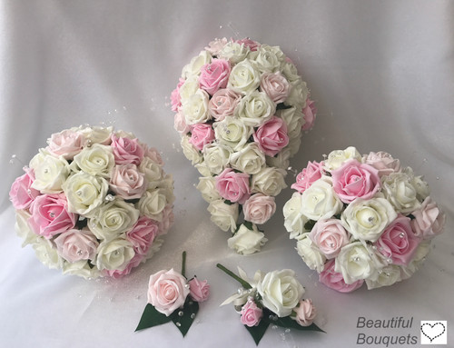 Wedding flowers ivory - ivory, rose