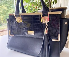 Bessie Black Leather Handbag
