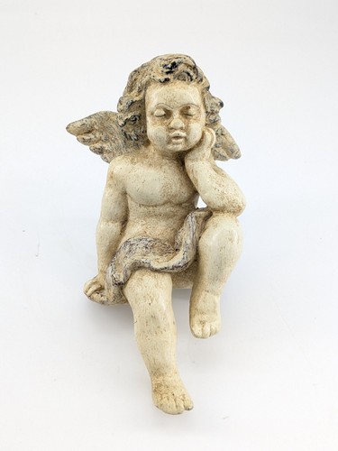 Vintage seated cherub angel - vintage,