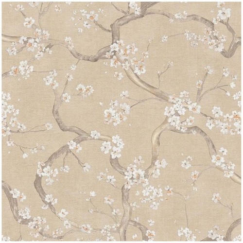 Beige botanical wallpaper - botanical,