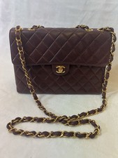 CHANEL Burgundy Leather Jumbo