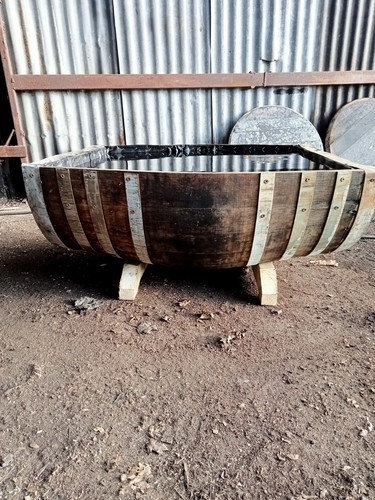 Whiskey barrel trough - whiskey,